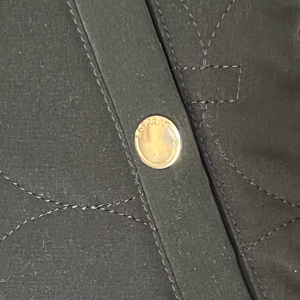 Esprit Black Quilted Hooded Jacket - Picture 3 of 6